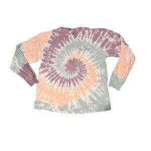 Simply Southern Pastel Tie-Dye Long Sleeve Tee Fur Mom sz large